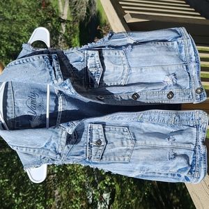 Vanity Destructed Demin Vest XL